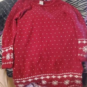 Red and white ❄snowflake sweater dress
